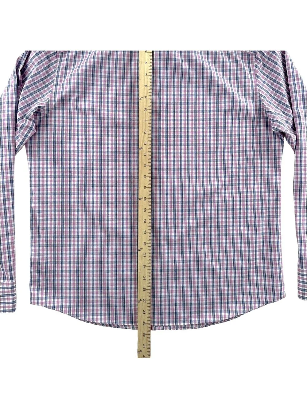 UNTUCKit Pink/Blue Check Slim Fit Wrinkle Free Button Front Shirt XL
